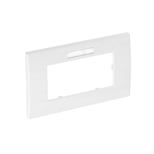 Рамка двойная Modul45 (с полем д/маркировки.,горизонт.,84x140 мм,белый) /AR45-BF2 RW/