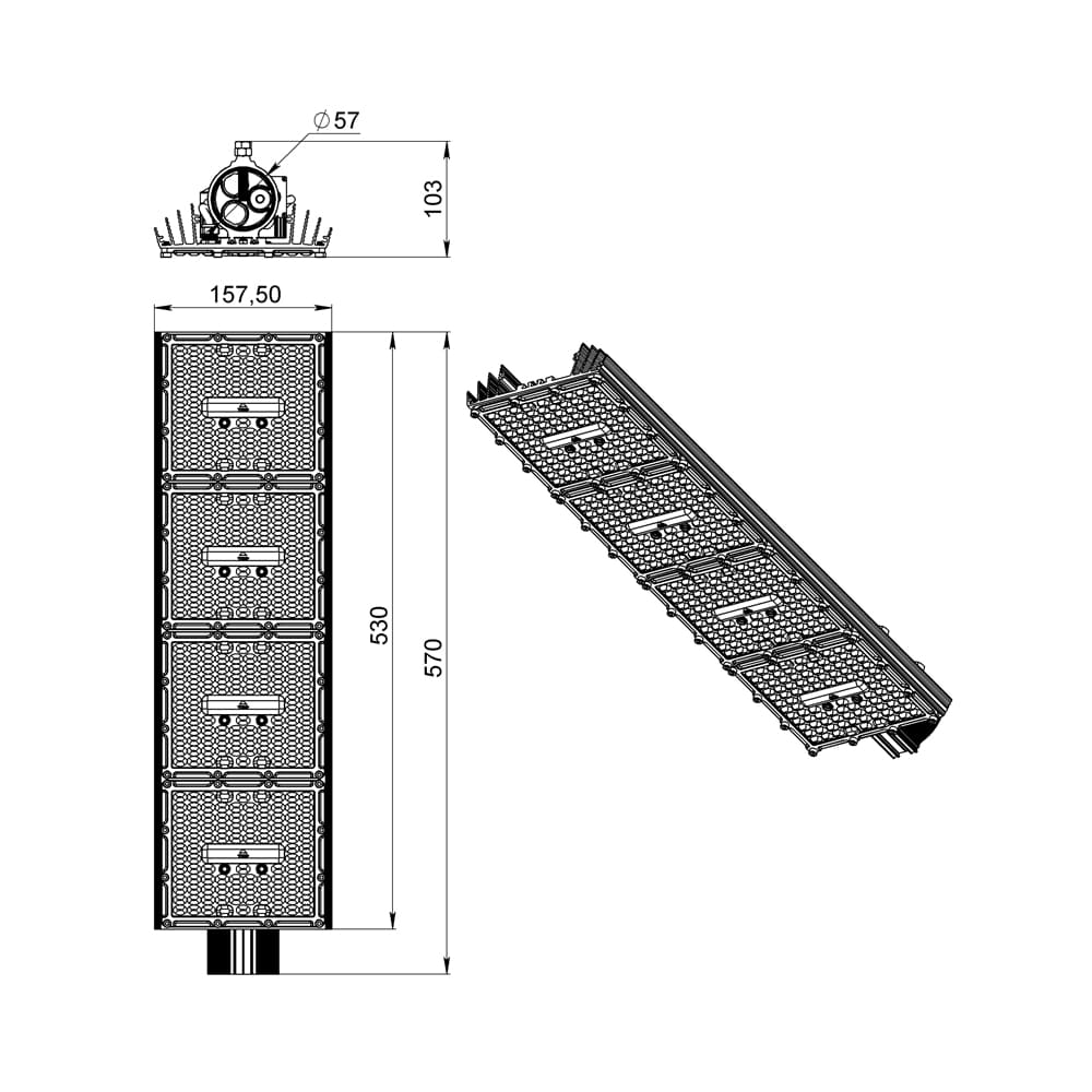 Магистраль v2.0 МЛ ЭС 200 CRI70 3000К 155х70°