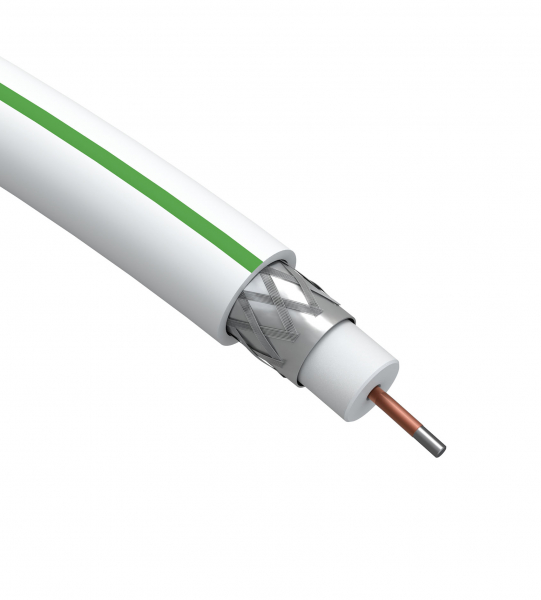 Кабель коаксиальный SAT 703 B,75 Ом, CCS/(оплётка Al, 75%), PVC,цвет белый,  бухта 20 м, SIMPLE ЭРА