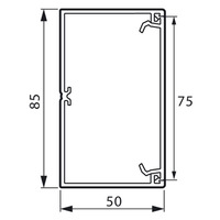 Кабель-канал  белый  85х50  с крышкой 75мм  638080  Legrand  METRA (кратно 2)