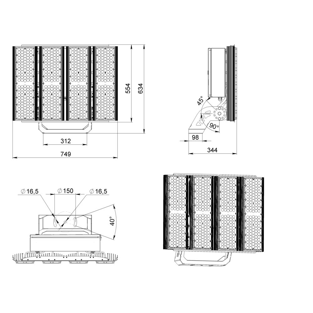 Плазма 1000 L V Box CRI95 5700К 80х30°