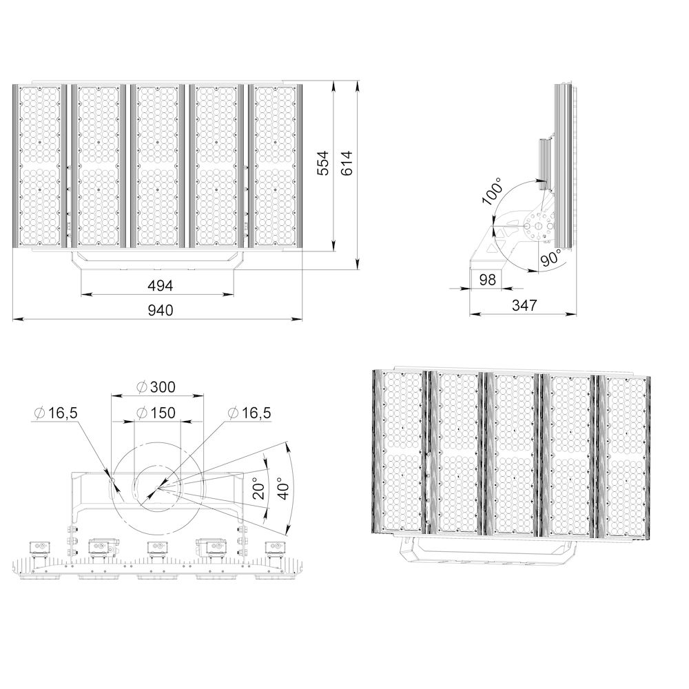 Плазма 1250 L V CRI95 5700К 40°