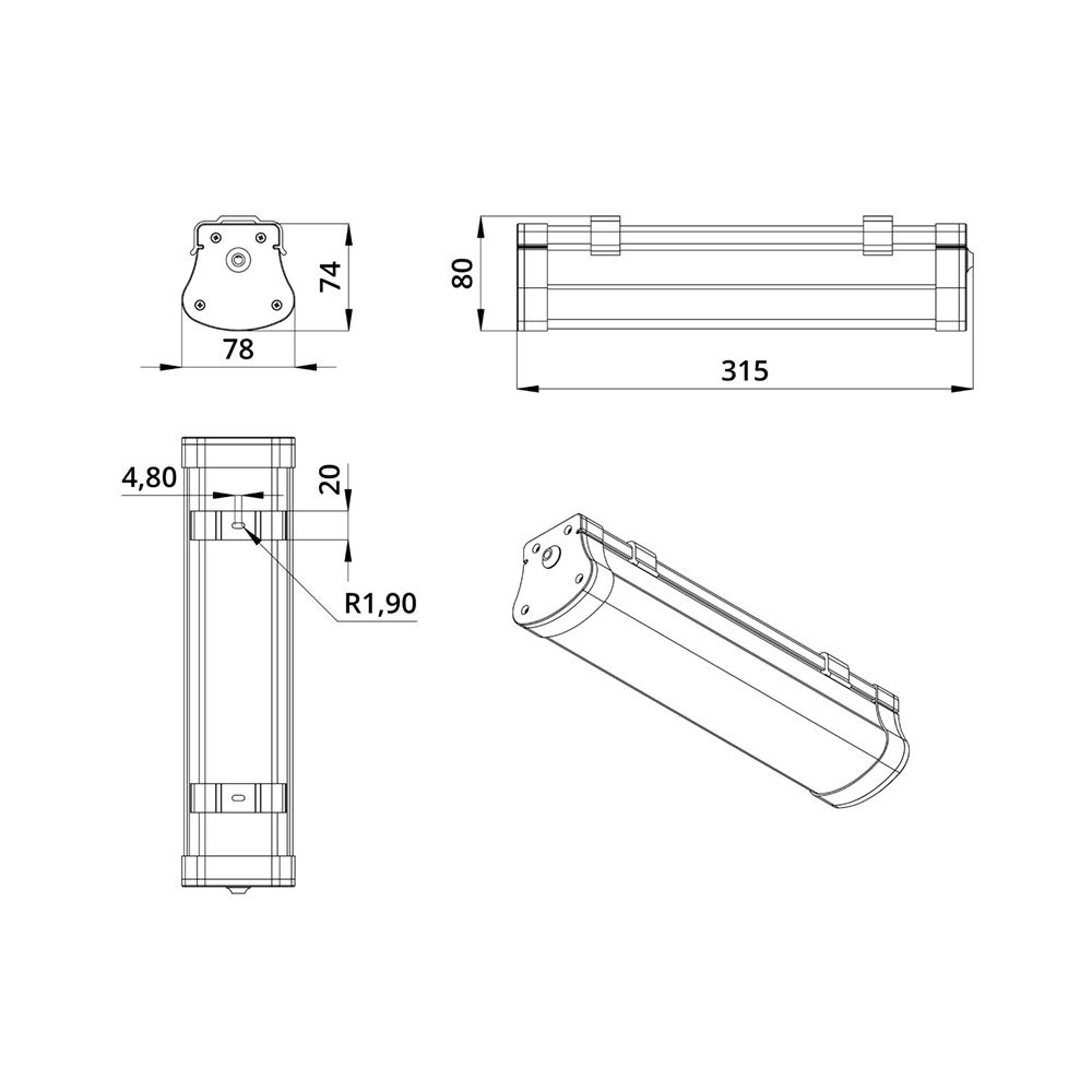 Айсберг v2.0 10 300мм CRI70 5000К Опал