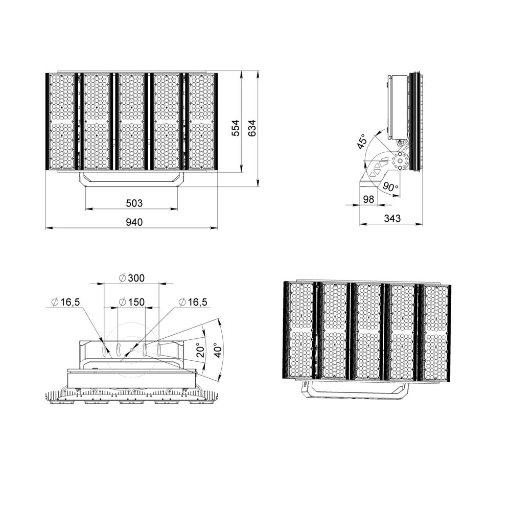 Плазма 1500 L V Box CRI95 5700К 45°
