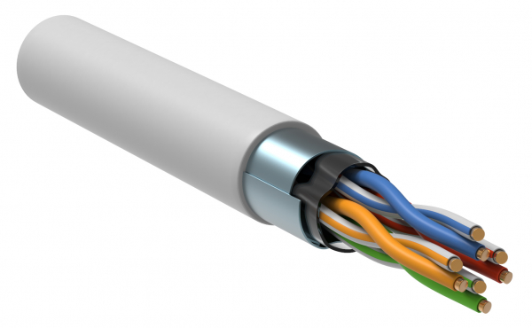 Витая пара F/UTP кат.5E 4x2х24AWG LSZH белый (305м) ITK