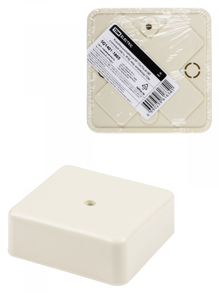 Коробка расп. ОП  75х75х28 сл. кость, IP40, инд. штрихкод TDM