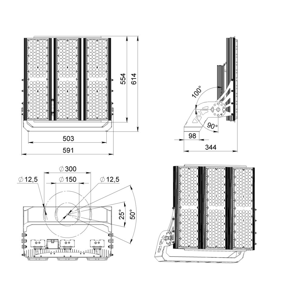 Плазма 1000 L V CRI70 4000К 80х30° НО