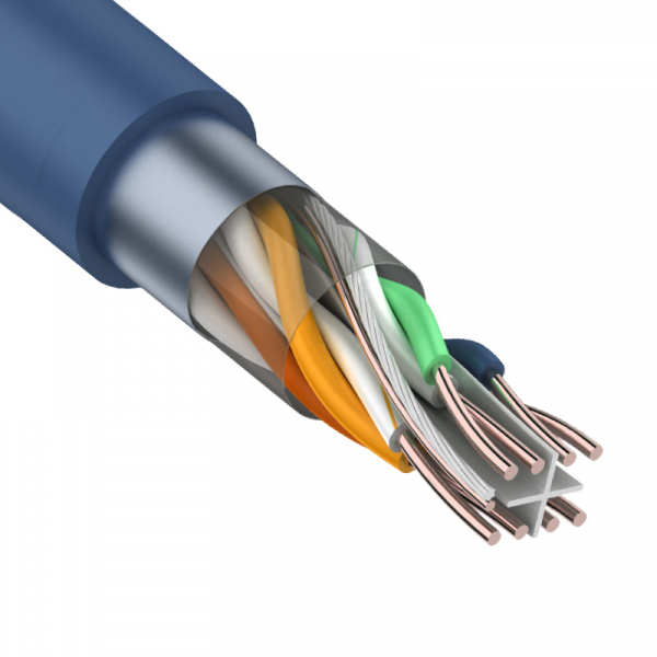 Кабель UTP 4PR 23AWG, CAT6 (бухта 305 м)  01-0047 REXANT