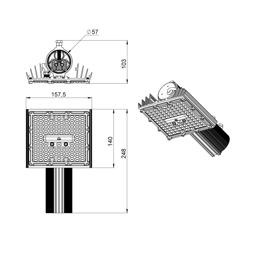 Магистраль v2.0 МЛ ЭС 30 CRI70 4000К 155х70°