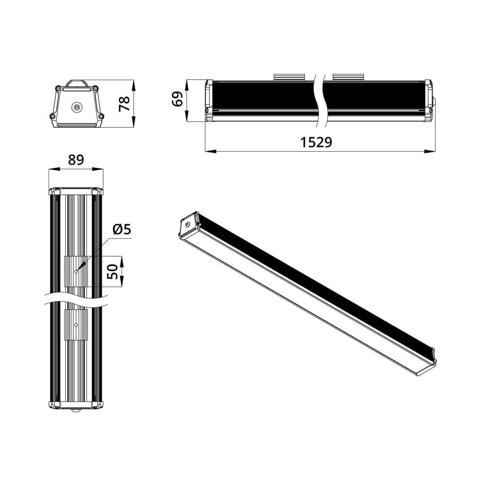 Т-Линия v2.0 80 1500мм 5000К Призматический
