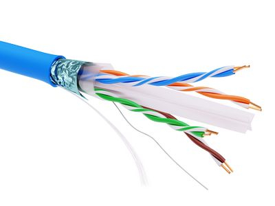 F/UTP 4х2 CAT6, LSZH, синий кабель () (кратно 305) DKC
