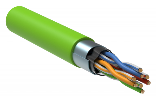 Витая пара F/UTP кат.5E 4x2х24AWG LSZH зеленый (305м) ITK