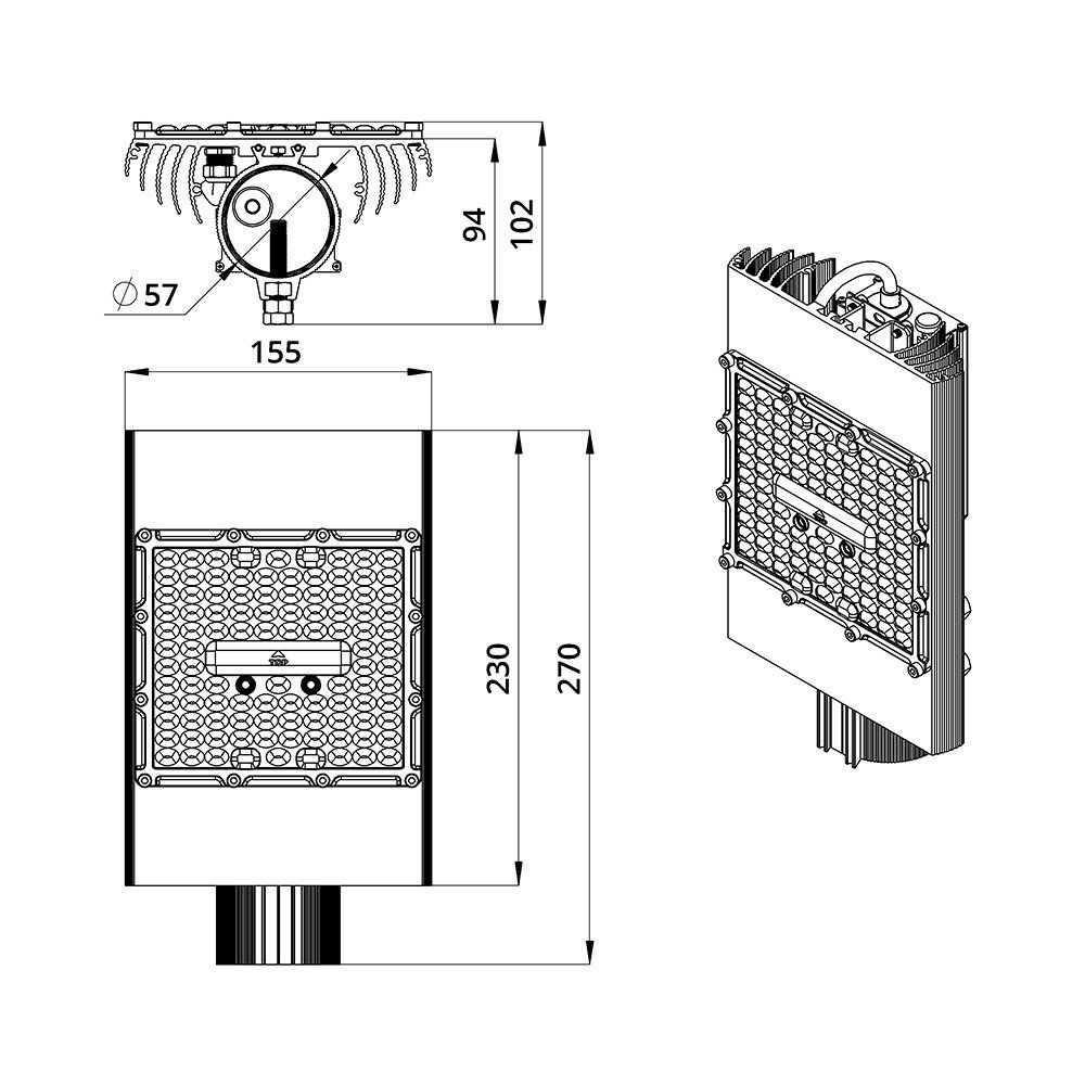 Магистраль v2.0 МЛ ЭС 60 CRI70 3000К 155х70°