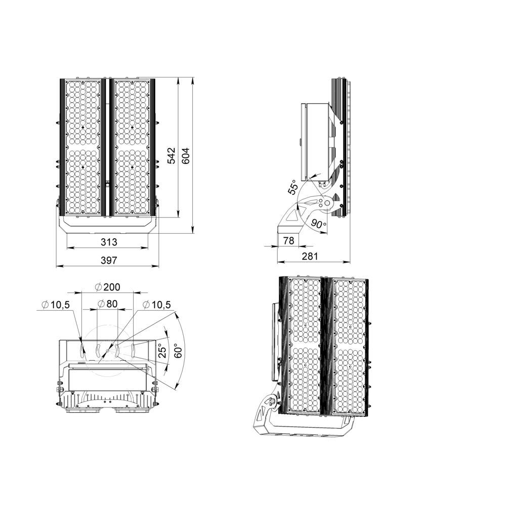 Плазма 400 L V Box CRI95 5700К 80х30°