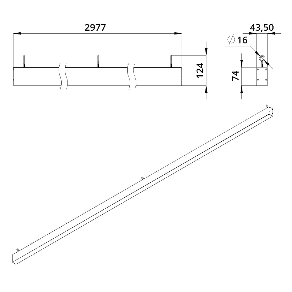 Элегант 120 3000мм S CRI80 5000К Опал