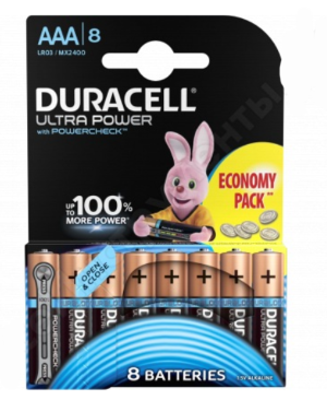 Элемент питания DURACELL MX2400/LR03 Ultra Power BP8 (кратно 8)