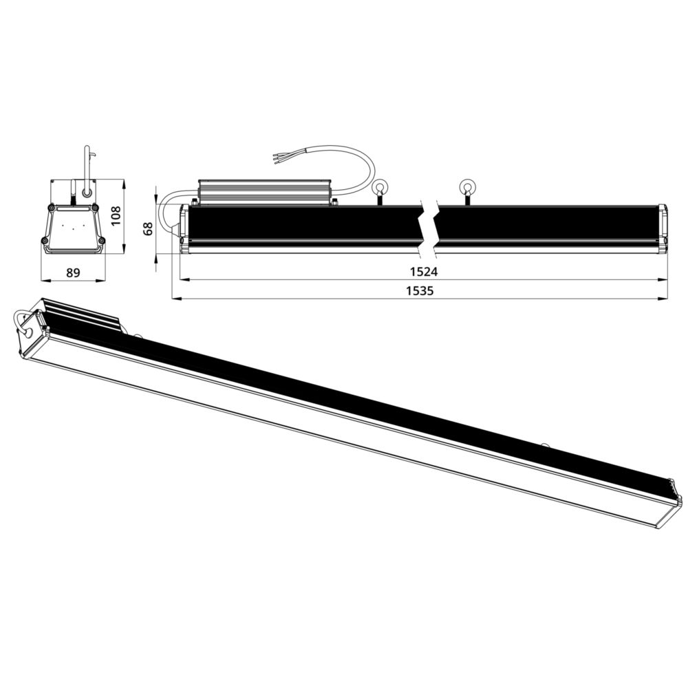 Т-Линия v2.0 120 1500мм Оптик Склад 3000К 10×70°