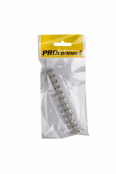 Колодка клеммная  КВ-6  6А  6мм  PROCONNECT Индивидуальная упаковка 1 шт 07-5006-9