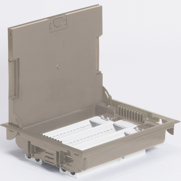 Коробка напольная 24м бежевая горизонтальная 75-105мм Legrand 089617