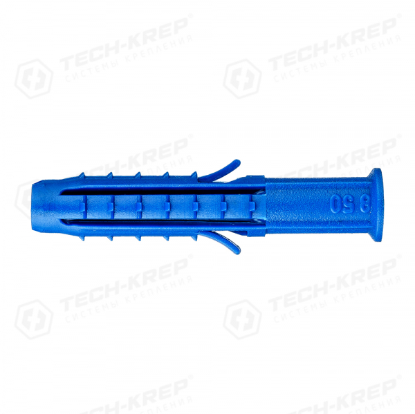 Дюбель распорный Чапай 8х50 шипы+усы (синие) (500 шт) - пакет накл. Tech-Krep