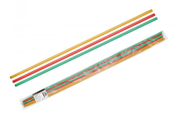 Трубки термоусаживаемые, набор 3 цвета по 3 шт. ТТкНГ(3:1)-4,8/1,5 TDM