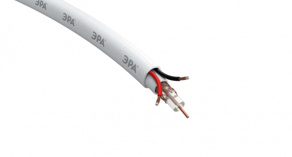 КВК-В-2+2x0,5 (Simple KL-0.5-PVC) кабель, бухта 200 метров, белый ЭРА