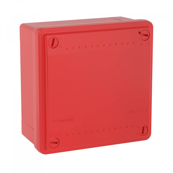 Коробка ответвит. с гладкими стенками,  IP56, 100х100х50мм,цвет красный