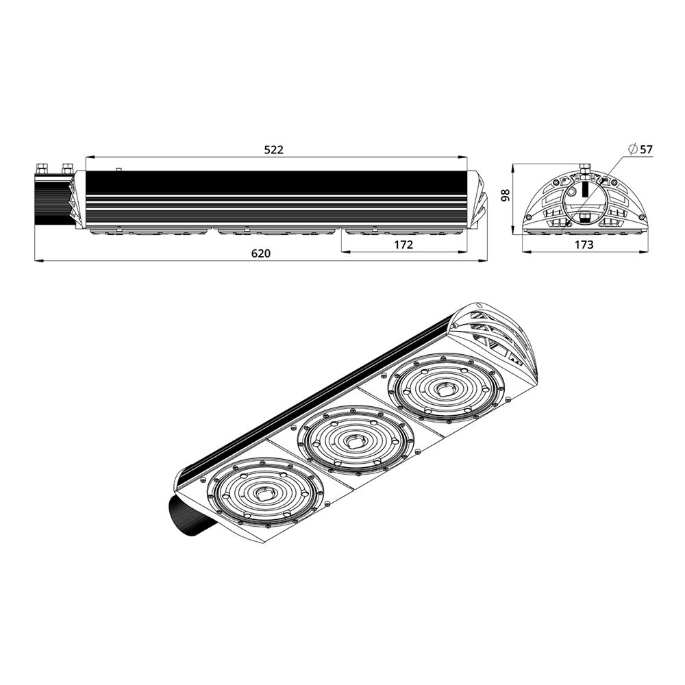 Магистраль v3.0 МЛ 200 CRI70 3000К 90°