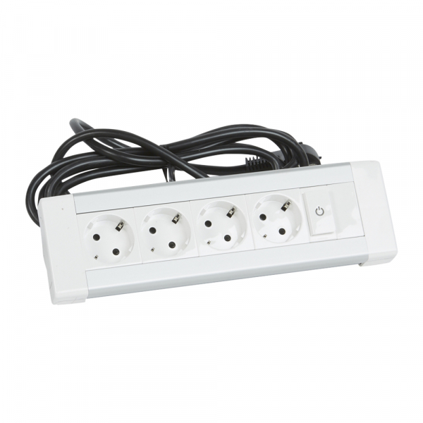 Legrand 653560 Настольный блок - 4x2К+3 + 1 выключатель с подсветкой - со шнуром