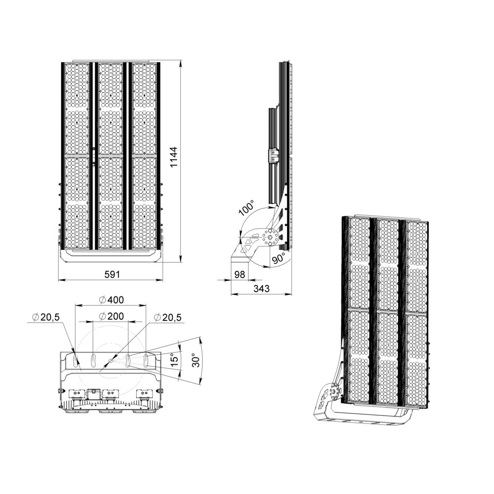 Плазма 2000 L V CRI70 3000К 80х30° НО