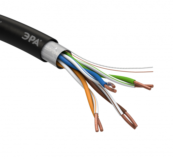 F/UTP 4x2x24AWG Cat5e CU PE OUTDOOR 305 м SIMPLE (1/32)   Кабель витая пара ЭРА