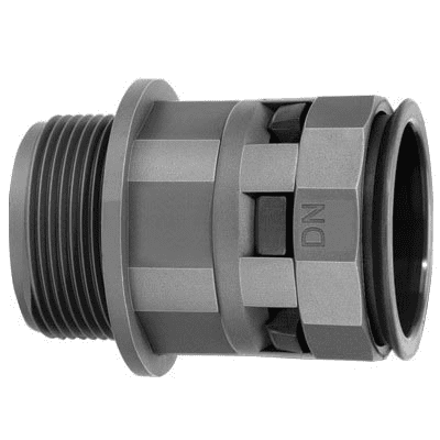 Муфта труба-коробка DN 10 мм, DKC, М16х1,5, полиамид, цвет черный, PAM10M16N