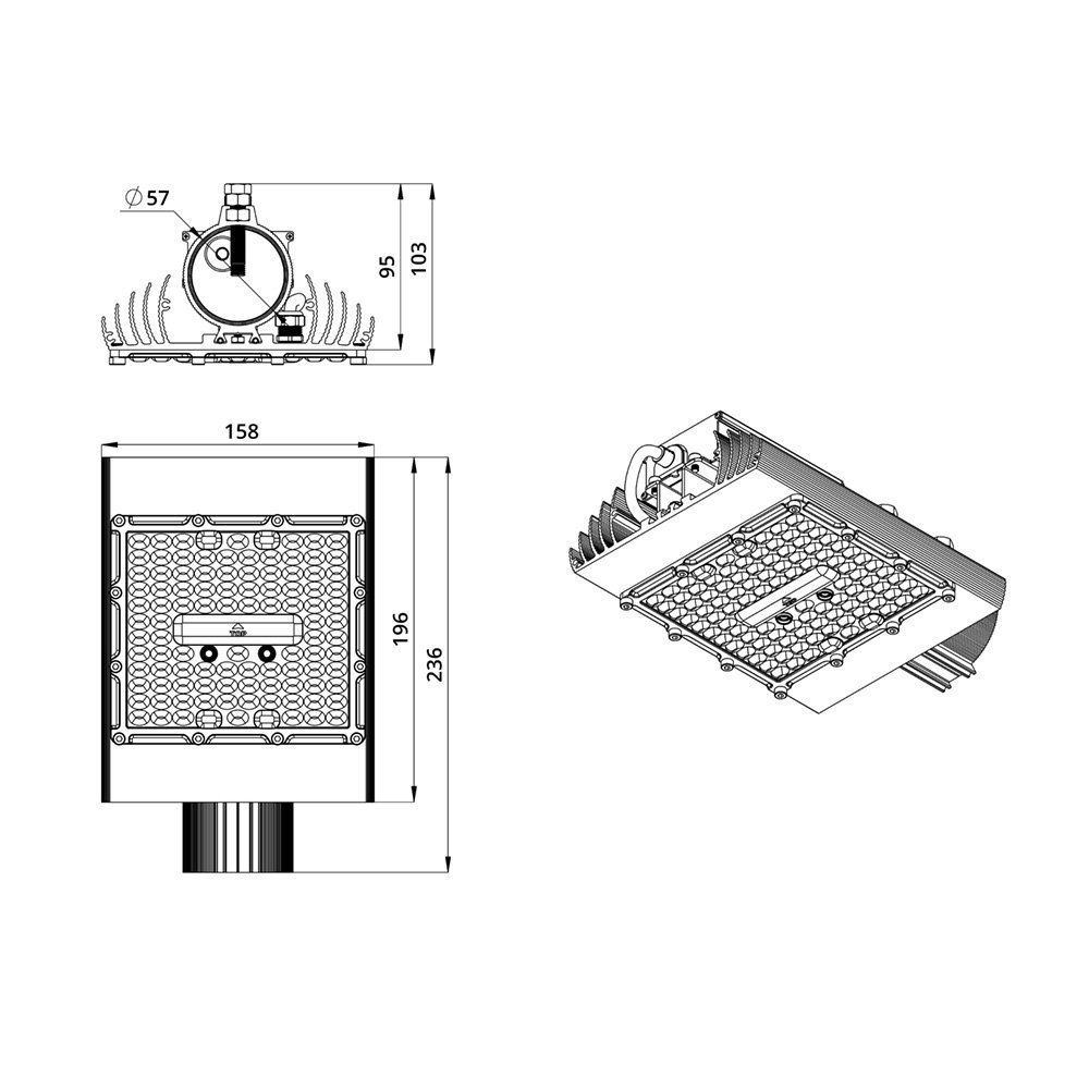 Магистраль v2.0 МЛ ЭС 50 CRI70 3000К 155х70°
