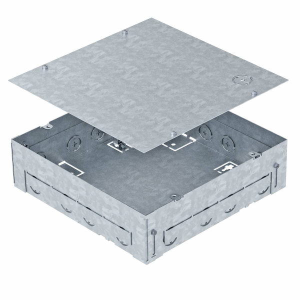 Монтажное основание UDHOME BOX для лючка GES9 (коробка для лючка 12 модулей 45х45 мм) h=70-100 сталь