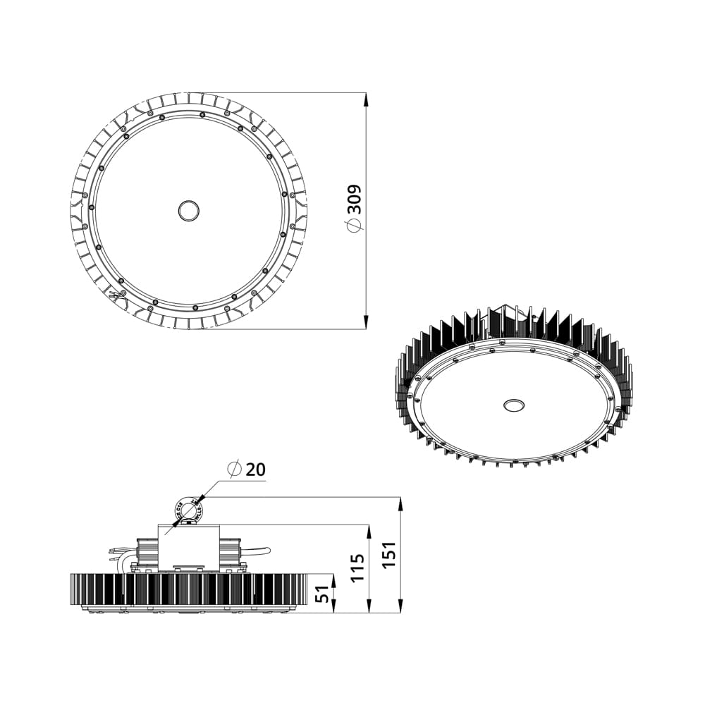 Профи v3.0 МЛ 150 CRI70 3000К 120°
