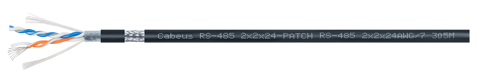 Cabeus RS-485 2x2x24AWG/7  Кабель интерфейсный (кратно 305) КПП под заказ